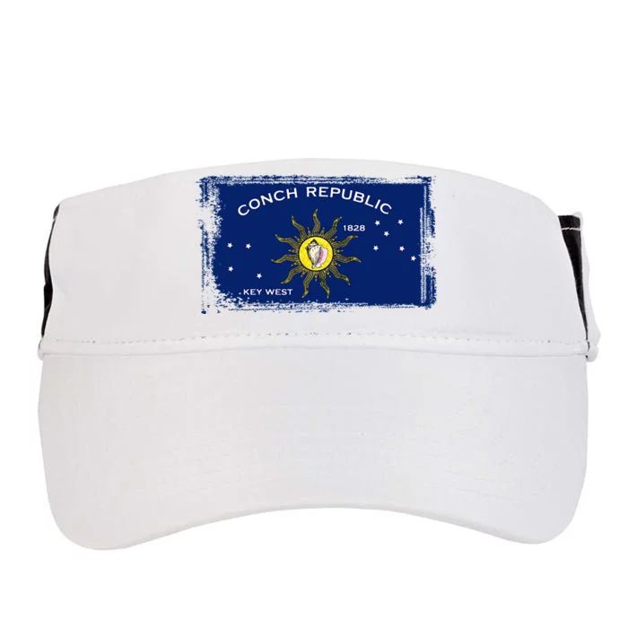 Flag Of Conch Republic Funny Key West Florida Adult Drive Performance Visor