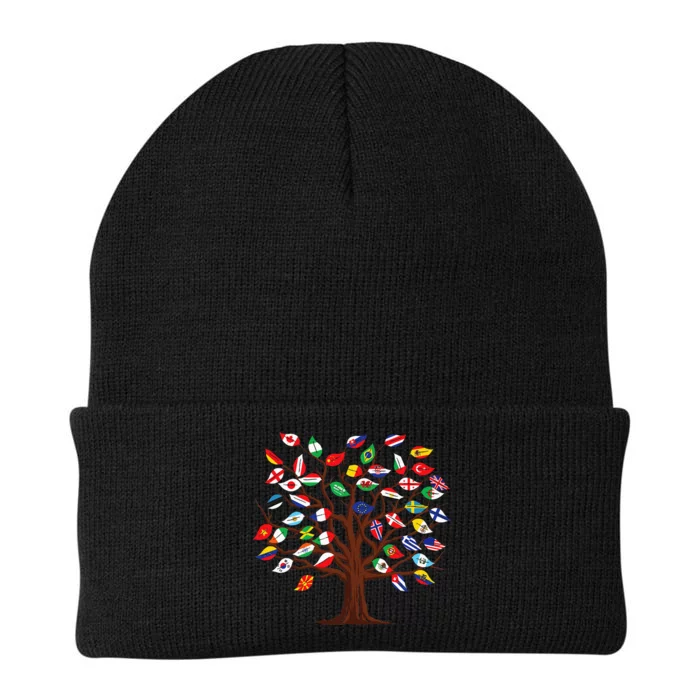 Flags of Countries of the World international flag tree Knit Cap Winter Beanie