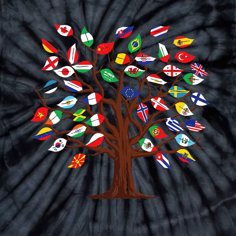 Flags of Countries of the World international flag tree Tie-Dye T-Shirt