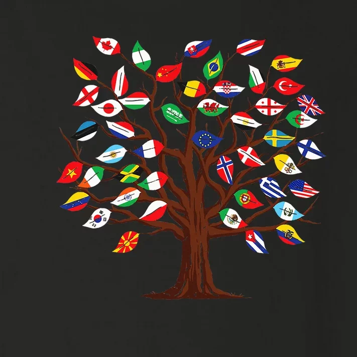 Flags of Countries of the World international flag tree Toddler Long Sleeve Shirt