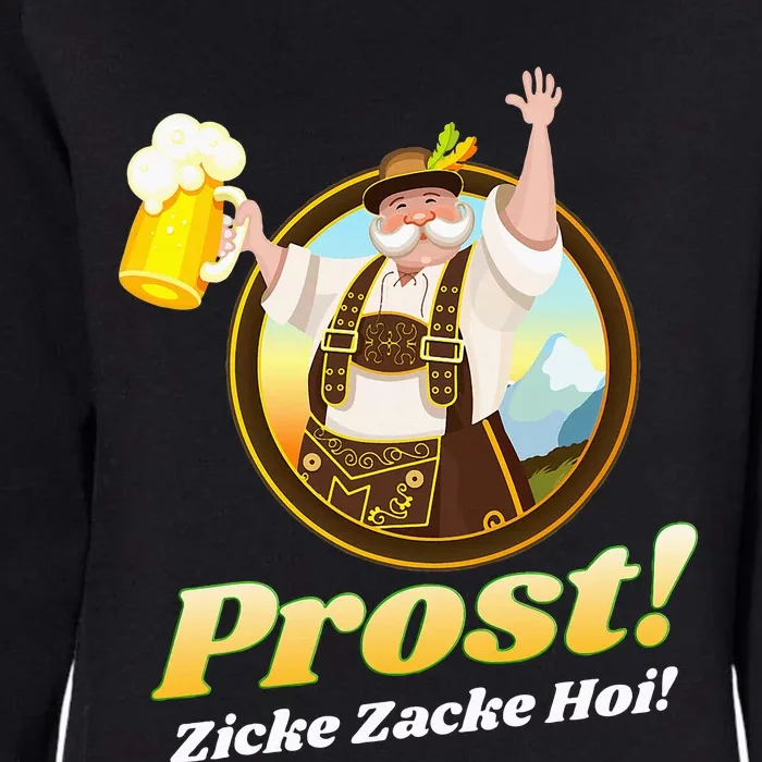 Funny Oktoberfest Costume Outfit Prost Zicke Zacke Hoi Womens California Wash Sweatshirt