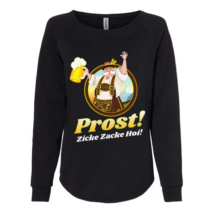 Funny Oktoberfest Costume Outfit Prost Zicke Zacke Hoi Womens California Wash Sweatshirt