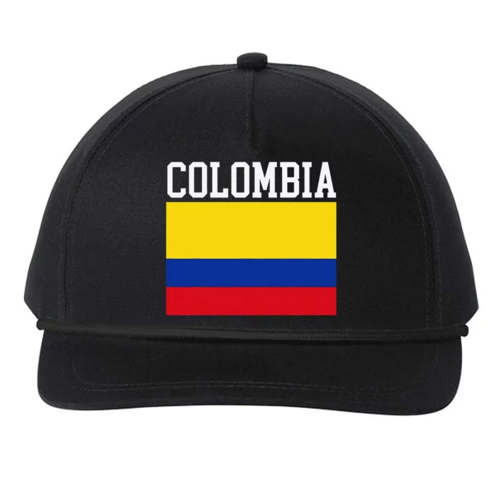 Flag Of Colombia Sports Athletics Left Side Snapback Five-Panel Rope Hat