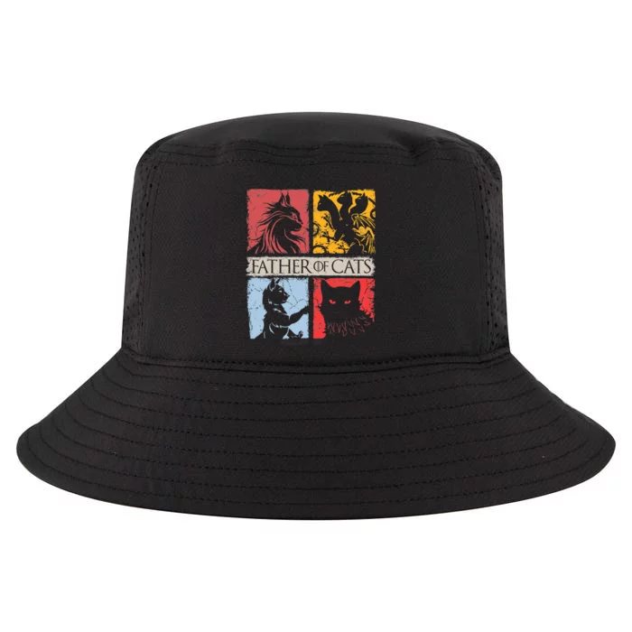 Father Of Cats Cat Lovers Cat Dad Fabulous Cool Comfort Performance Bucket Hat