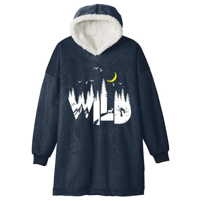 Family Outdoor Camping Trip Wildlife Camp Hooded Wearable Blanket