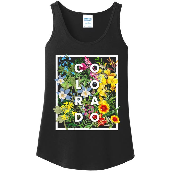 Flowers Of Colorado Word Art Coloradan Pride Ladies Essential Tank