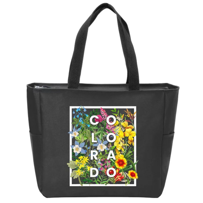 Flowers Of Colorado Word Art Coloradan Pride Zip Tote Bag