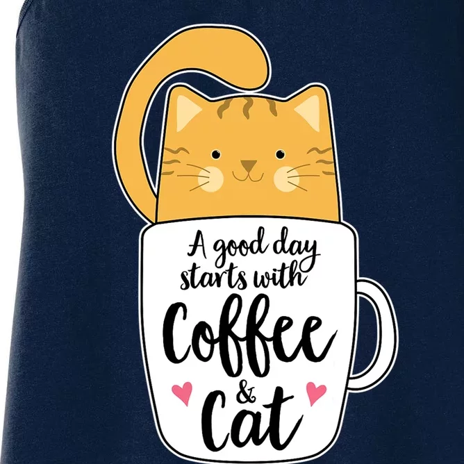 Funny Orange Cat Coffee Mug Cat Lover Women's Racerback Tank