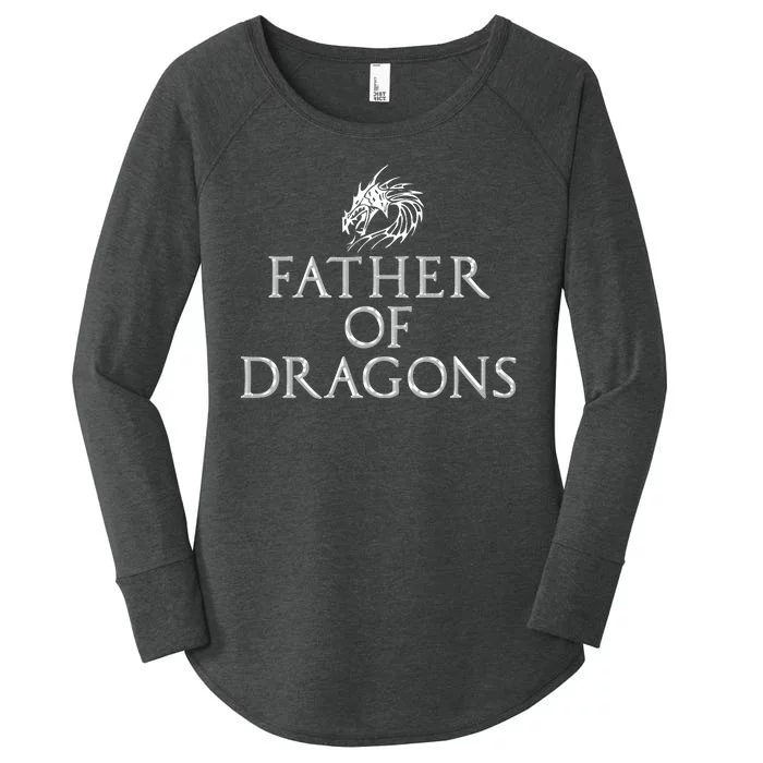 Father Of Dragons Funny Fathers Day Dad Gift Women's Perfect Tri Tunic Long Sleeve Shirt