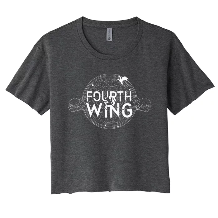 Fly Or Die Fourth Wing Funny Dragon Women's Crop Top Tee