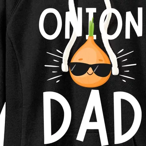 Funny Onion Dad Vegetable Fathers' Day Gardener Lover Gift Women's Fleece Hoodie