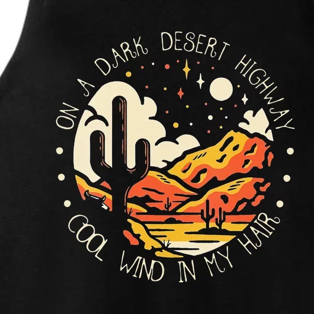 Funny On Dark Deserts Highway Classic Cool Wind In My Hair Ladies Tri-Blend Wicking Tank