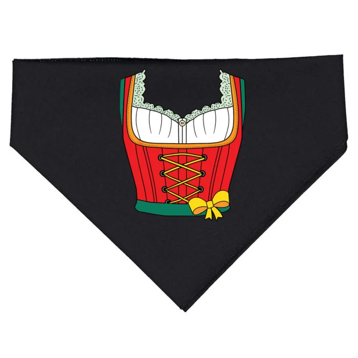 Funny Oktoberfest Dirndl Costume For Halloween Party USA-Made Doggie Bandana