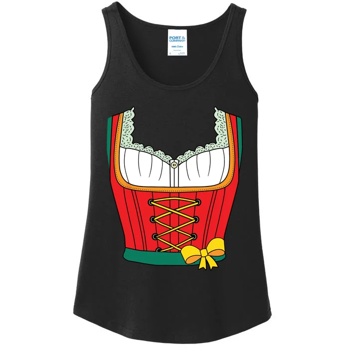 Funny Oktoberfest Dirndl Costume For Halloween Party Ladies Essential Tank