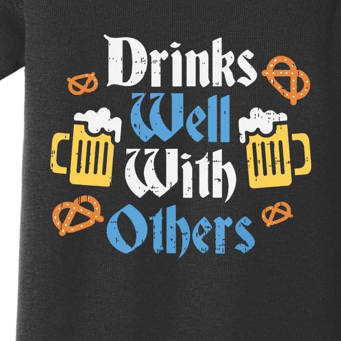 Funny Oktoberfest Drinks Well With Others Gift Baby Bodysuit