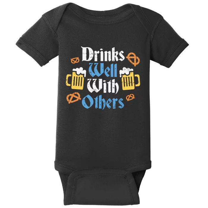 Funny Oktoberfest Drinks Well With Others Gift Baby Bodysuit