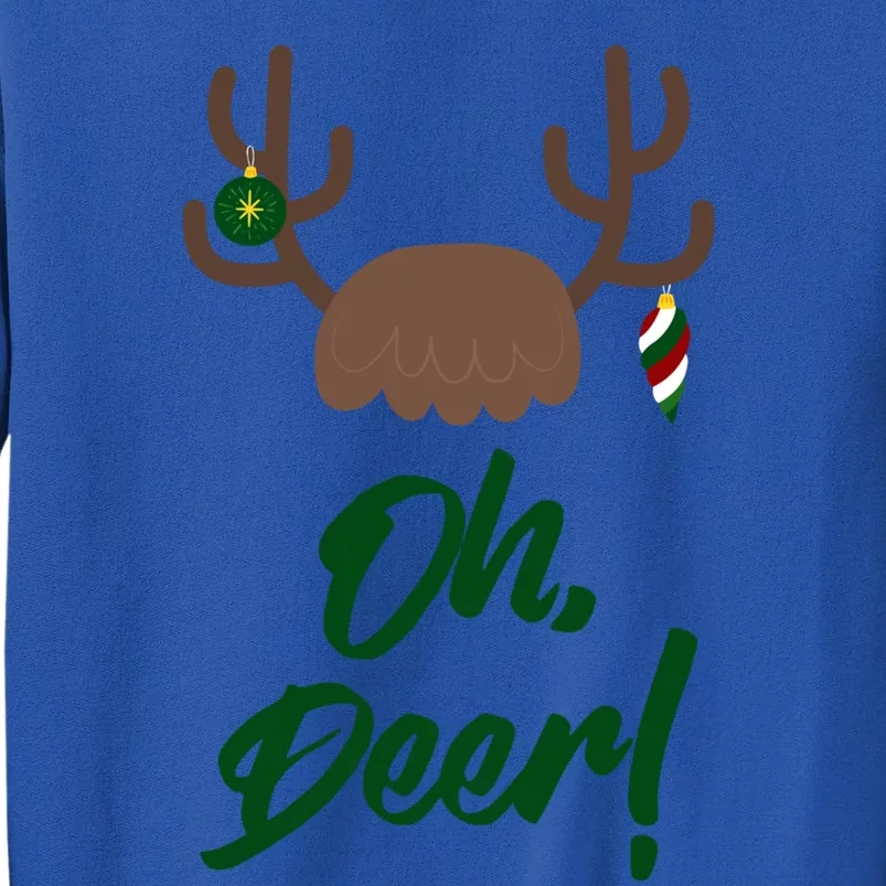 Funny Oh Deer Christmas Reindeer Antler Pun Funny Gift Gift Sweatshirt