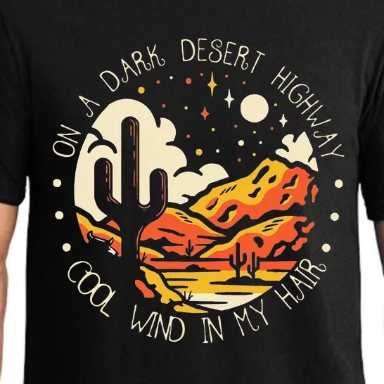 Funny On Dark Deserts Highway Classic Cool Wind In My Hair Pajama Set