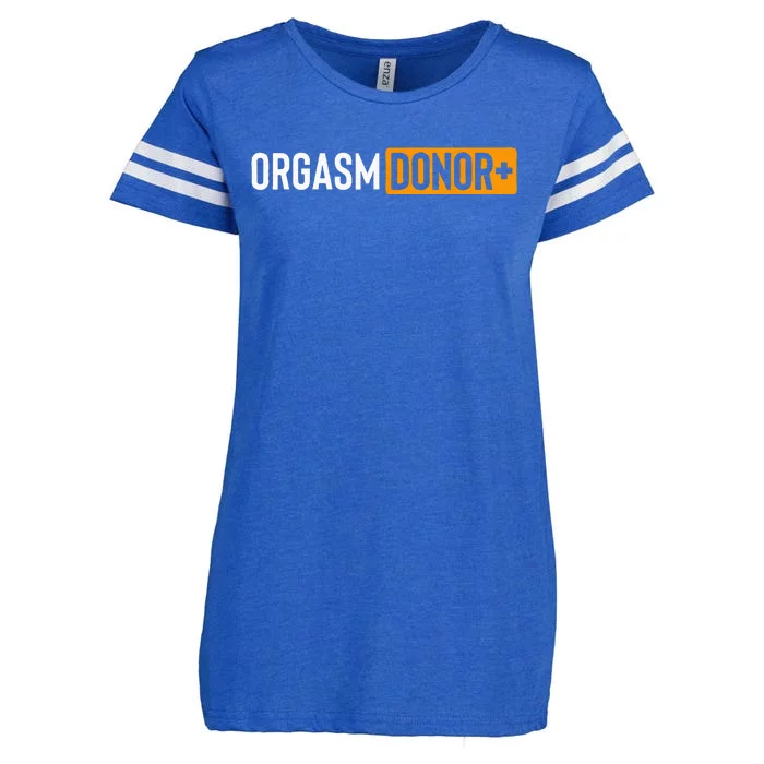 Funny Orgasm Donor Sexual Dirty Adult Humor Sarcastic Enza Ladies Jersey Football T-Shirt