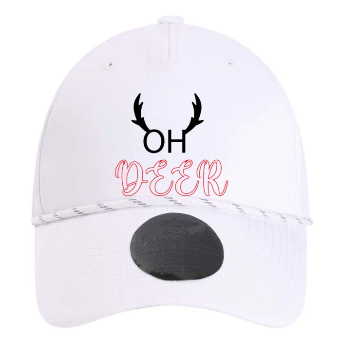 Funny Oh Deer With Christmas Reindeer Antlers Gift Performance The Dyno Cap