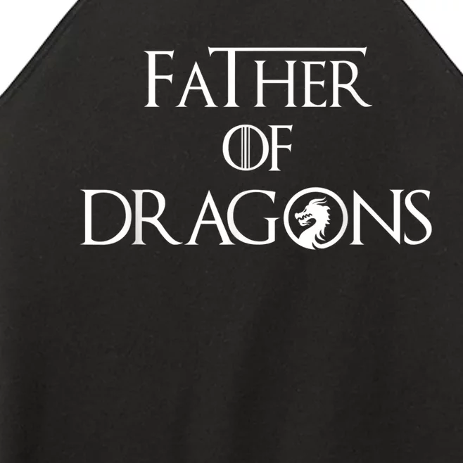 Father of Dragons Shirt Fathers Day Best Gift for Dad Women’s Perfect Tri Rocker Tank