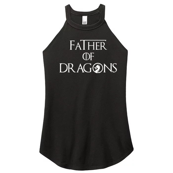 Father of Dragons Shirt Fathers Day Best Gift for Dad Women’s Perfect Tri Rocker Tank