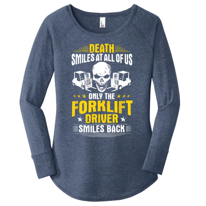 Forklift Operator Death Smiles At All Of Us Forklift Driver Women's Perfect Tri Tunic Long Sleeve Shirt