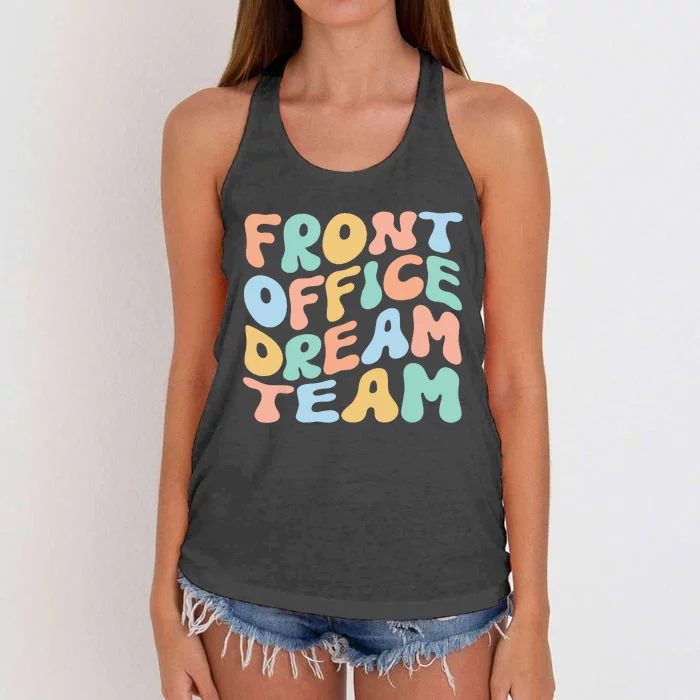 Front Office Dream Team School Secretary Squad Crew Elementa Women's Knotted Racerback Tank