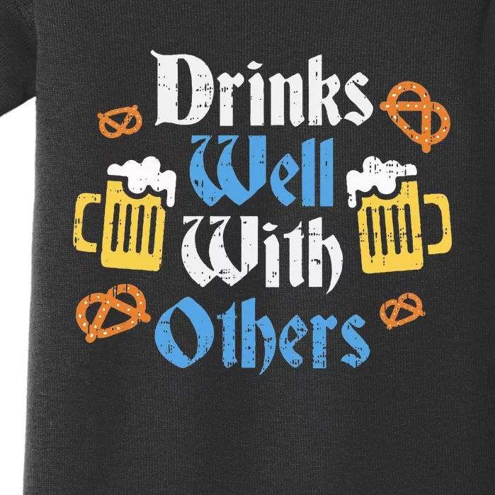 Funny Oktoberfest Drinks Well With Others Gift Baby Bodysuit