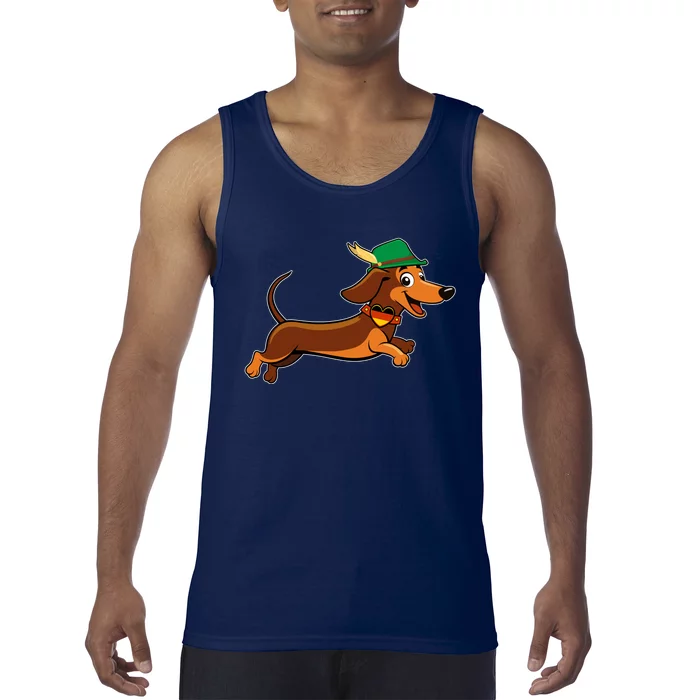 Funny Oktoberfest Dachshund Tank Top