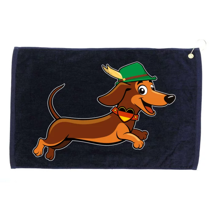 Funny Oktoberfest Dachshund Grommeted Golf Towel