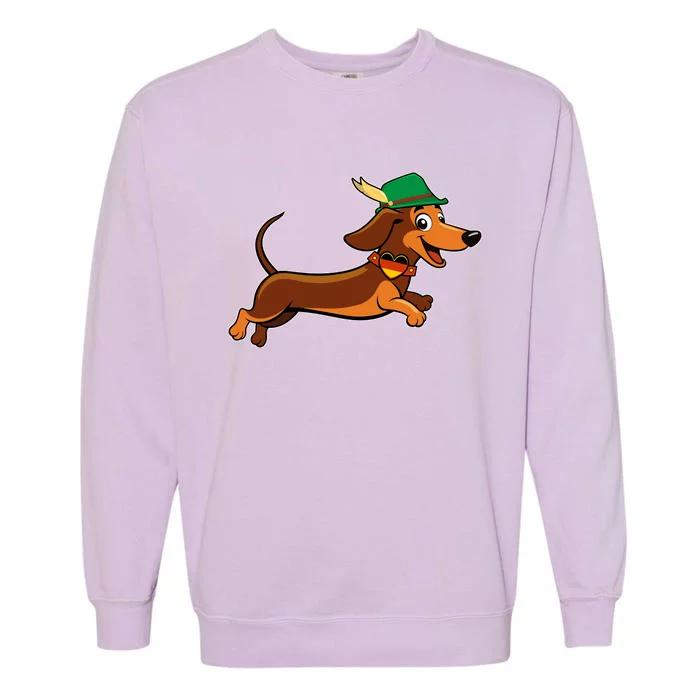 Funny Oktoberfest Dachshund Garment-Dyed Sweatshirt