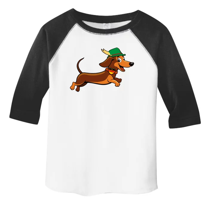 Funny Oktoberfest Dachshund Toddler Fine Jersey T-Shirt