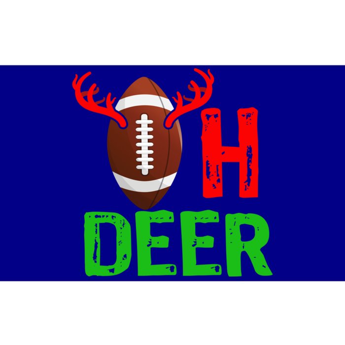 Football Oh Deer Gift Funny Christmas Reindeer Bumper Sticker