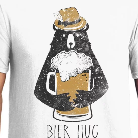 Funny Oktoberfest Design Bier Beer Bear Hug German Party Pajama Set