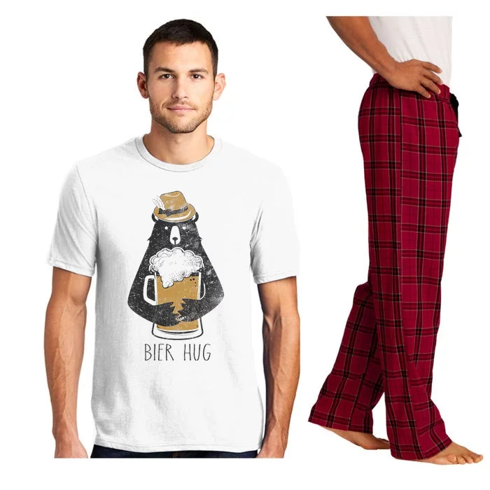 Funny Oktoberfest Design Bier Beer Bear Hug German Party Pajama Set