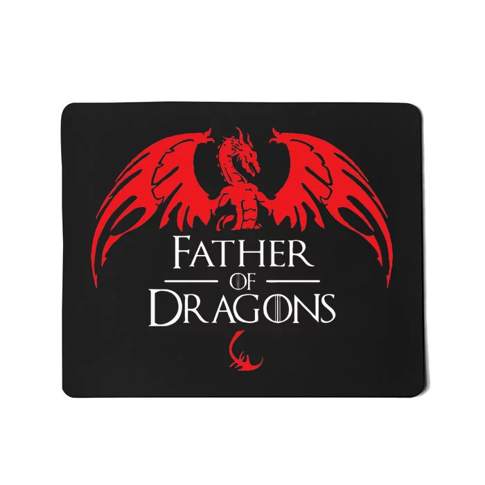 Father Of Dragons Funny Fathers Day & Dad Gift Long Sleeve Mousepad