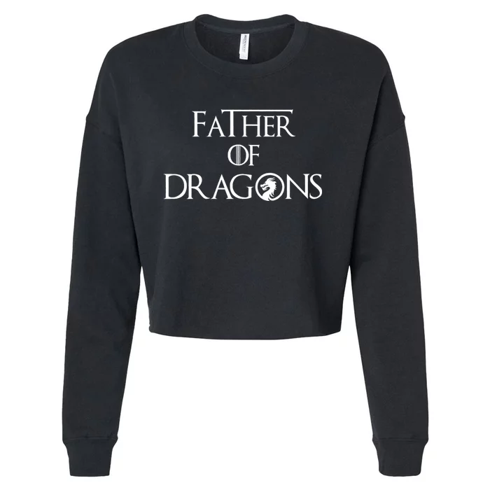 Father Of Dragons Fathers Day Best Gift For Dad Cropped Pullover Crew