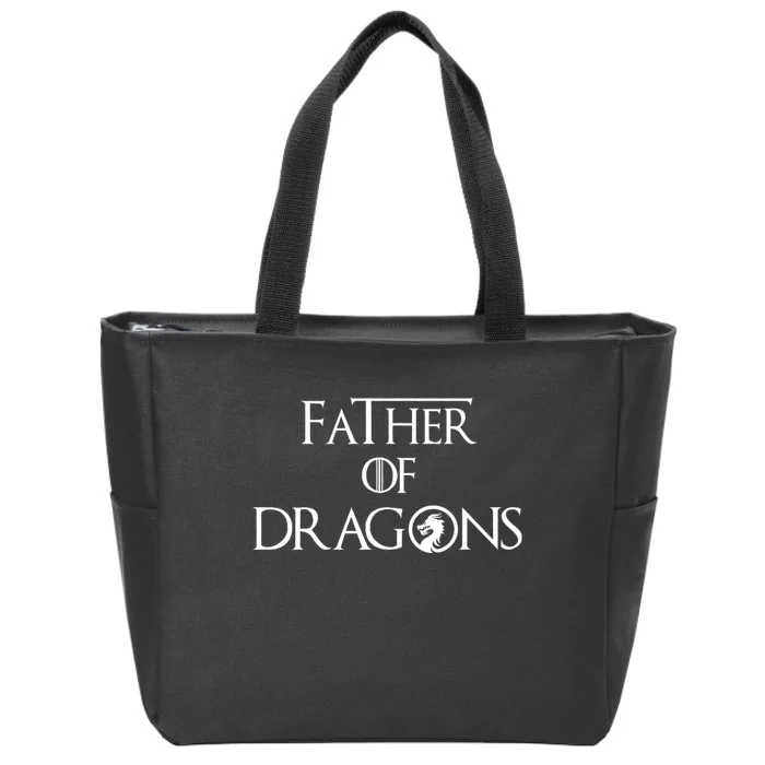 Father Of Dragons Fathers Day Best Gift For Dad Zip Tote Bag