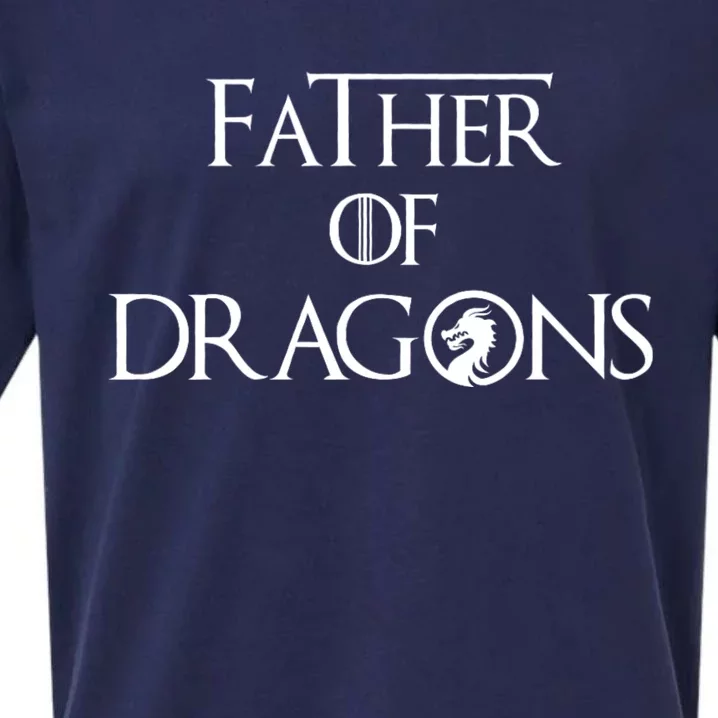 Father Of Dragons Fathers Day Best Gift For Dad Sueded Cloud Jersey T-Shirt