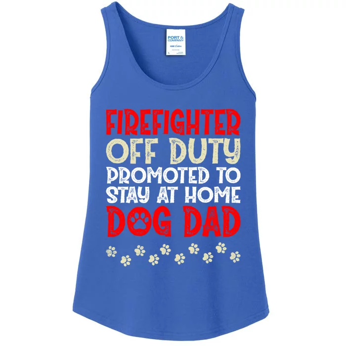 Firefighter Offgiftduty Dog Dad Fire Retired Retiret Great Gift Ladies Essential Tank