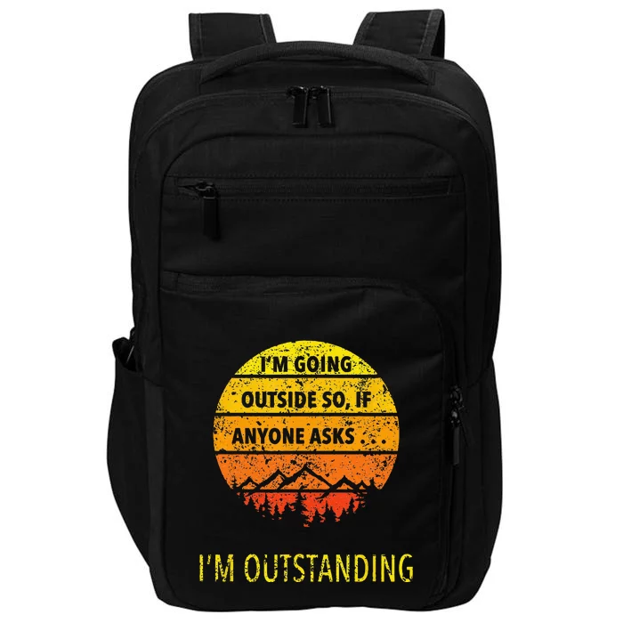 Funny Outdoor Dad Joke Pun Im Outstanding Impact Tech Backpack