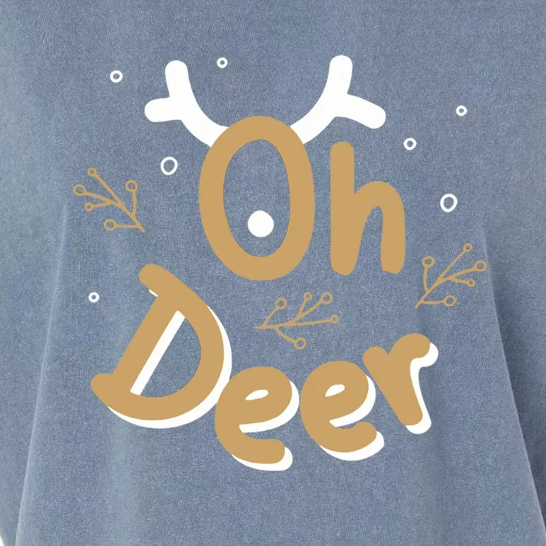 Funny Oh Deer Christmas Deer Xmas Vacation Gift Garment-Dyed Women's Muscle Tee