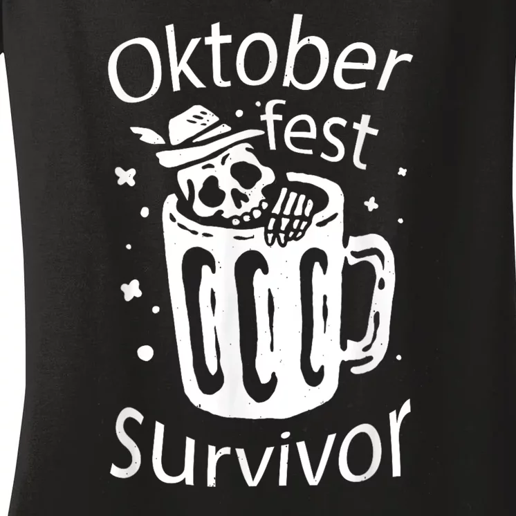 Fun Oktoberfest Design For Oktoberfest Lovers Women's V-Neck T-Shirt