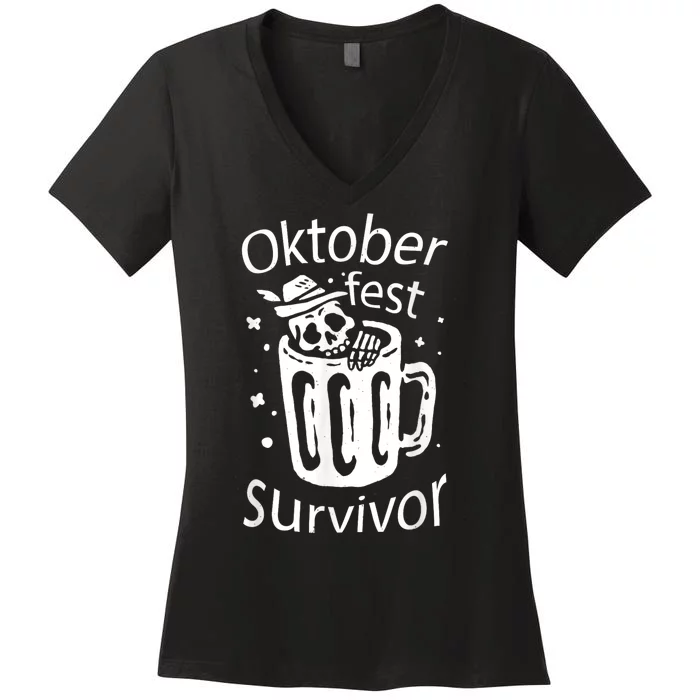 Fun Oktoberfest Design For Oktoberfest Lovers Women's V-Neck T-Shirt