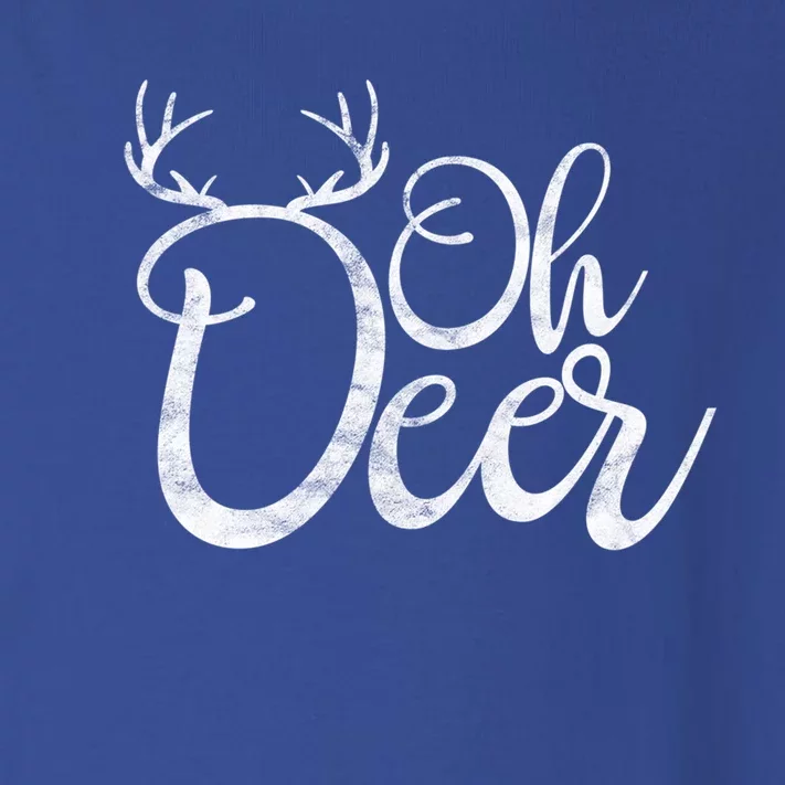 Funny Oh Deer Christmas Deer Xmas Vacation Cute Gift Toddler Long Sleeve Shirt