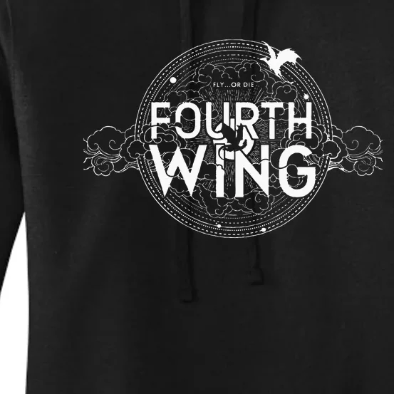 Fly Or Die Fourth Wing Funny Dragon Women's Pullover Hoodie