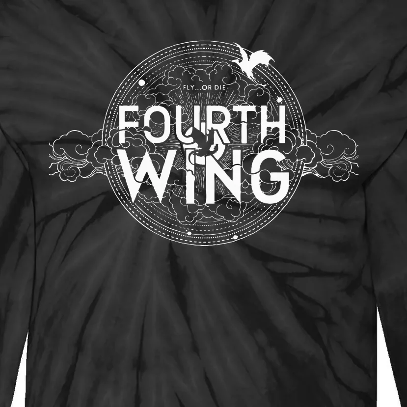 Fly Or Die Fourth Wing Funny Dragon Tie-Dye Long Sleeve Shirt