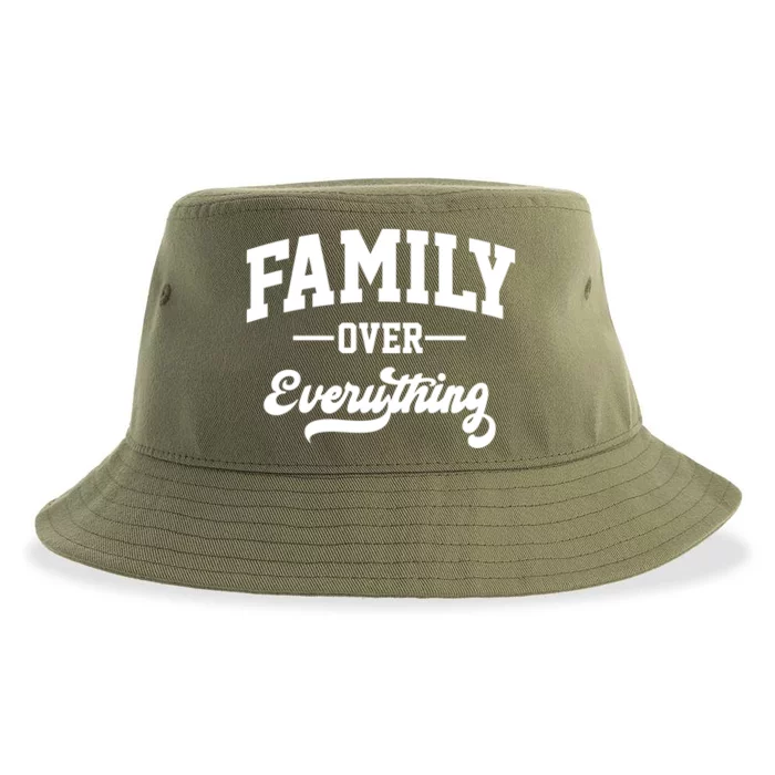 Family Over Everything Gift Sustainable Bucket Hat