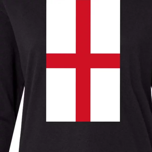 Flag Of England Womens Cotton Relaxed Long Sleeve T-Shirt